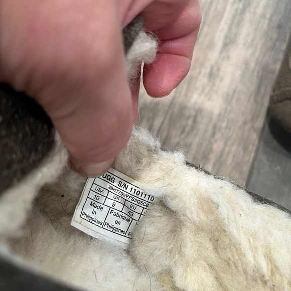 UGG Ascot Mens Slipper Loafers Slip On Casual Comfort Suede 1101110 Size 10 gray - Picture 6 of 6